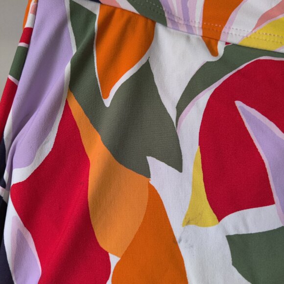 SOILED Anne Cole Women's Tulip Draped Swim Skirt Tropic Palm Size S $65 O277 - Picture 5 of 5